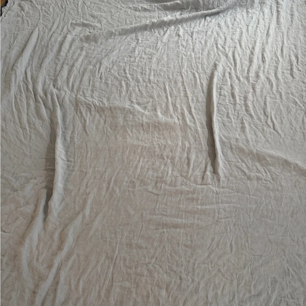 Crate&Barrel hemp natural fiber king duvet cover double sided